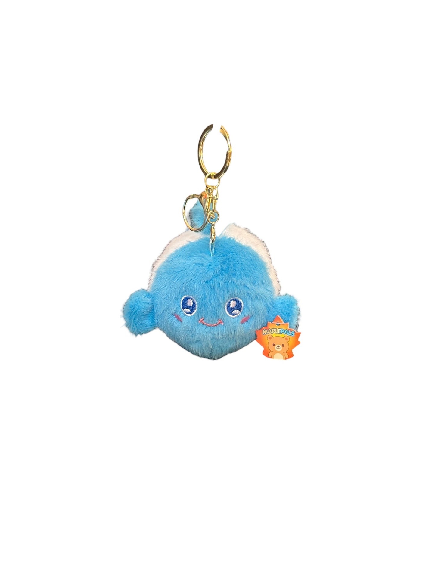 Round Sea Creature Plush Keychain