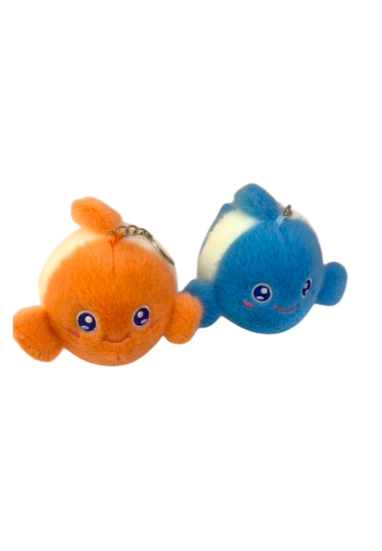 Round Sea Creature Plush Keychain